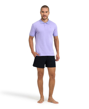 Koszulka polo męska Arena Men's Poloshirt Solid Cotton Piquet Lavanda Dark Lavanda