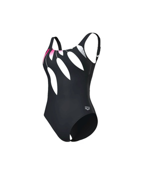 Strój kąpielowy damski Arena Women's Bodylift Guiliana Squared Back Night Grey Multi