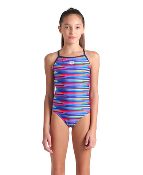 Dziewczęcy strój kąpielowy na basen kostium jednoczęściowy Arena Stripe