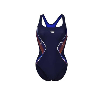 Strój kąpielowy damski Arena Women's My Crystal Swimsuit Control Pro Back Navy Neon Blue