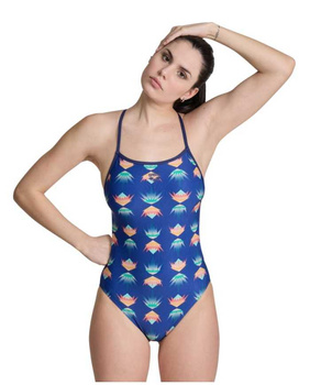 Strój kąpielowy damski Arena Women's Desert Vibes Swimsuit Booster Back Navy-Navy Multi
