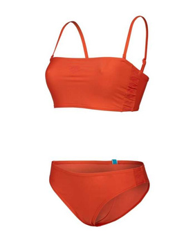 Strój kąpielowy damski Arena Women's Team Stripes Calypso Coral