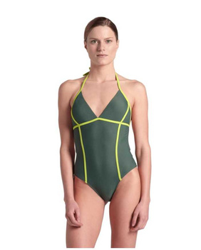 Strój kąpielowy damski Arena Women's Pro_File Tie Back Sage Soft Green