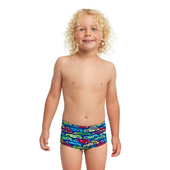 Kąpielówki spodenki na basen chłopięce Funky Trunks Car Stacker