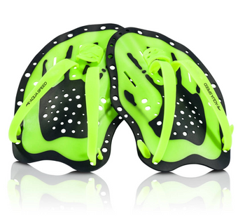 Wiosełka pływackie na basen trening dla dorosłych Aqua Speed Swim Paddle Green