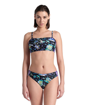 Strój kąpielowy damski Arena Women's Fun Planet Bikini Bandeau Black Multi 