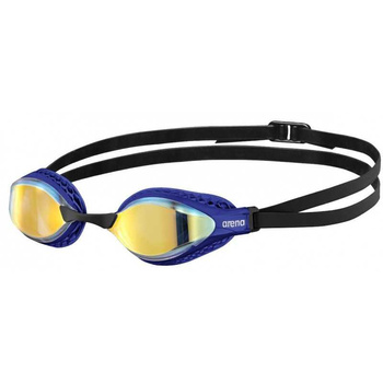 Okulary startowe pływackie na basen Arena Airspeed Mirror Yellow Cooper Blue