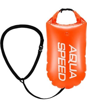 Bojka asekuracyjna dmuchana z kieszonką do pływania Aqua Speed 17L