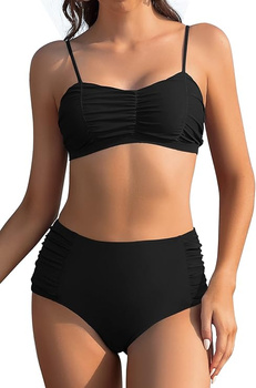 Strój kąpielowy do pływania dwuczęściowy damski Shekini Bikini Black