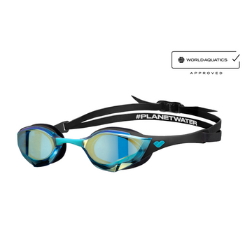 Okulary pływackie treningowe Arena Cobra Edge Swipe Mirror Aqua Black 