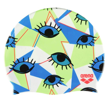 Czepek pływacki silikonowy Arena Print 2 Eyes White