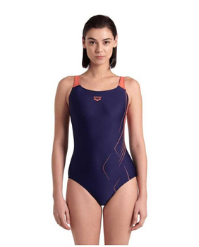 Strój kąpielowy damski Arena Women's Dive Swim Pro Back Navy Calypso Coral