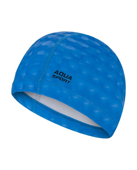 Czepek pływacki materiałowy na basen Aqua-Sport Pu Carbon Cap Blue