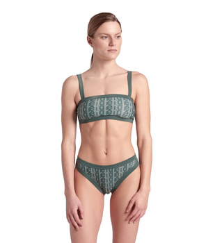Strój kąpielowy damski Arena Women's Bikini Bandeau Monogram Sage Multi Sage