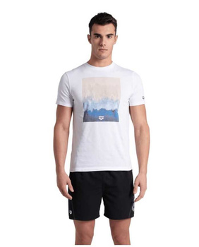 Koszulka męska Arena Men T-Shirt Solid Cotton White Beach
