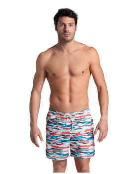 Szorty kąpielowe męskie Arena Men's Beach Boxer White Turquoise