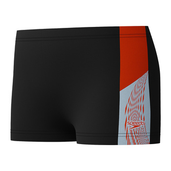 Kąpielówki chłopięce spodenki kąpielowe Speedo Dive Splash Black Orange 