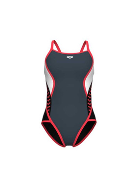 Strój kąpielowy damski Arena Women's Icons Super Fly Back Asphalt Black White