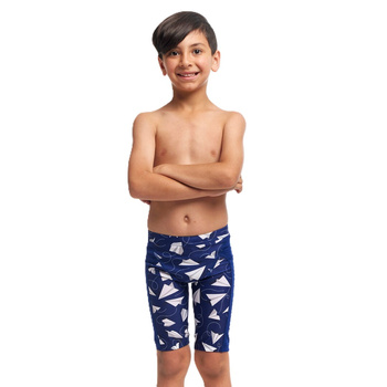 Kąpielówki jammery na basen chłopięce Funky Trunks Paper Plain