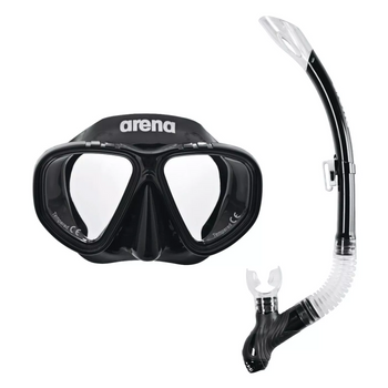 Zestaw do nurkowania maska i rurka Arena Premium Snorkeling Set Black Clear Black